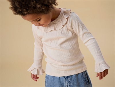 Lil\' Atelier bluse novelle peach med flæser