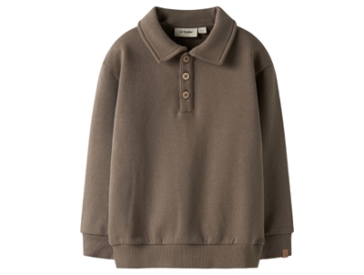 Lil' Atelier sweatshirt shitake med krave og knapper