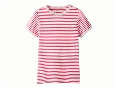 Name It rib top i råhvid nuance love potion med pink striber