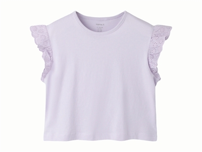 Name It top i lilla nuance orchid petal med flæseærmer