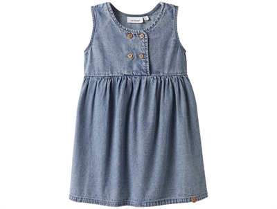 Lil\' Atelier denim kjole medium blue denim med knapper