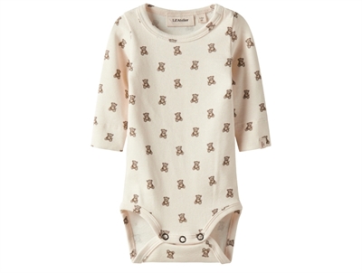 Lil' Atelier body turtledove med teddybjørnprint