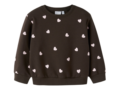name it mini sweatshirt delicioso med hjerteprint detalje
