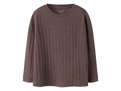 name it mini bluse peppercorn med glimmerstruktur 