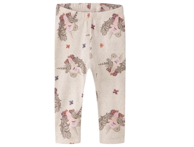 Name It leggings i beige nuance med enhjørningeprint