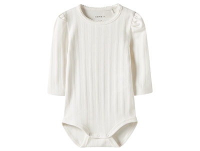 Name It body cloud dancer med pointelle mønster