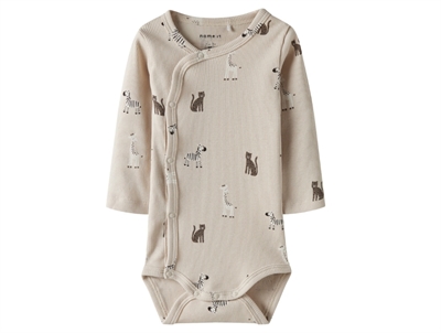 Name It slå-om body summer sand med dyreprint