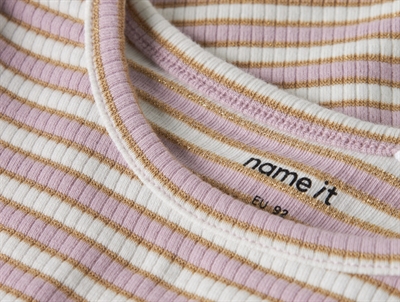 Name It bluse dawn pink cloud dancer med glimmerstriber