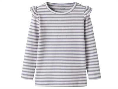 Name It bluse lavender gray cloud dancer med striber