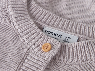 Name It cardigan lilac marble med hjertebroderi