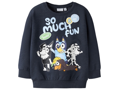 Name It sweatshirt navy blazer melange med Bluey print