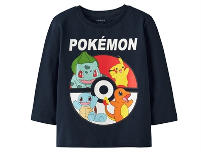 Name It bluse navy blazer med Pokémon print foran