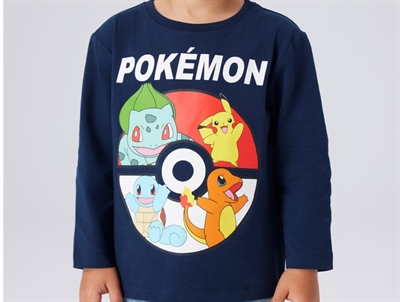 Name It bluse navy blazer med Pokémon print foran