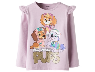 Name It bluse dawn pink med Paw Patrol og glitter print