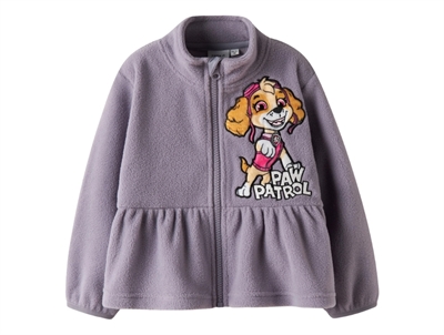 Name It fleece cardigan i lys lilla nuance lavender gray med Paw Patrol motiv