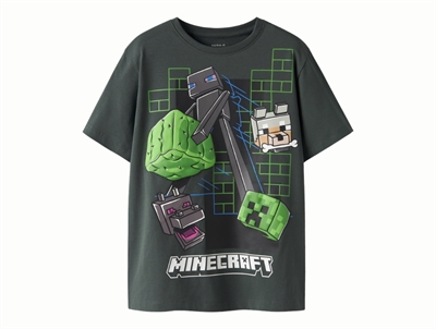 Name It t-shirt i urban chic med Minecraft print set forfra