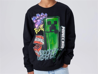 Name It sweatshirt sort med Minecraft print