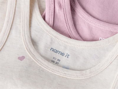 Name It undertøjstop peyote melange med hjerteprint 2-pak