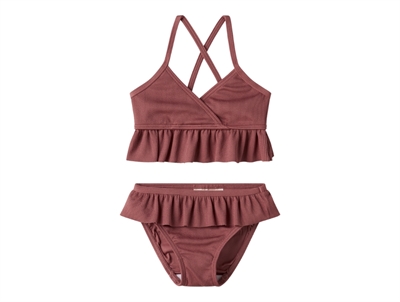Lil' Atelier bikini i støvet rosa nuance set forfra