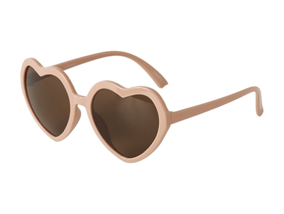 Lil Atelier solbriller i lyserød nuance med hjerteformede glas