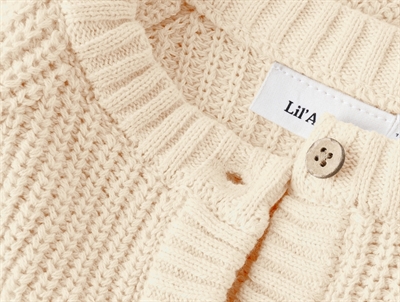 Lil\' Atelier MINI cardigan i turtledove med hjerter