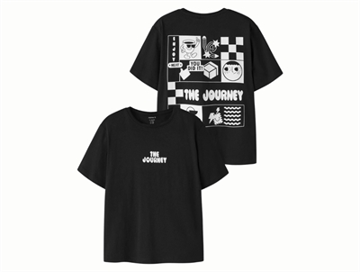 Name It t-shirt i sort med the journey print foran