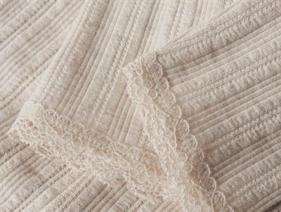 Name It leggings i beige nuance peyote melange med ribstruktur