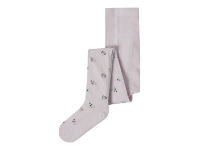 Name It strømpebukser i lys lilla nuance lilac marble med små blomster
