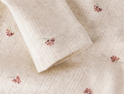 Name It bluse i beige nuance peyote melange med ribstruktur