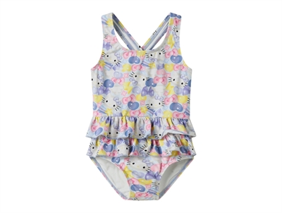 Name It badedragt i blå nuance med Hello Kitty print og flæser