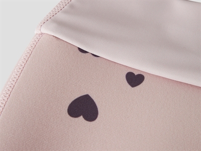 Name It badeble burnished lilac hjerteprint detalje