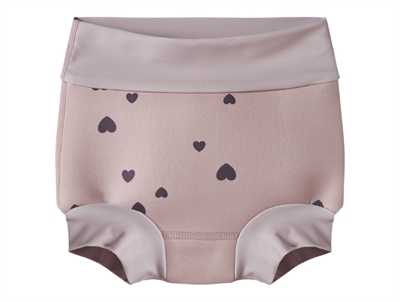 Name It badeble i lilla nuance med hjerteprint