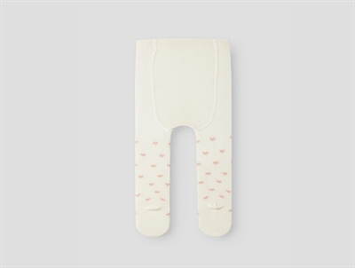 Lil\' Atelier BABY strømpebukser i cameo rose og råhvid 2-pak