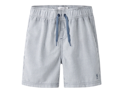 Name It badeshorts blå og råhvid med striber