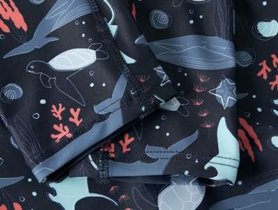 Name It uv badedragt til børn med lynlås foran