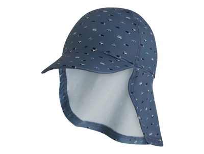 Name It UV solhat vintage indigo med små biler