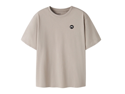 Name It t-shirt beige med badge foran