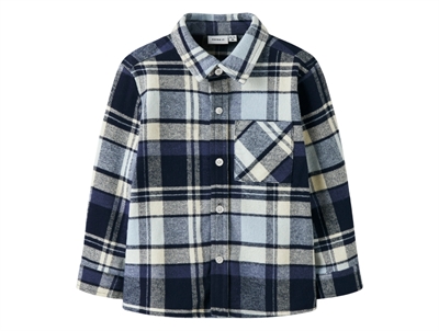 Name It skjorte i blå nuance med ternet mønster