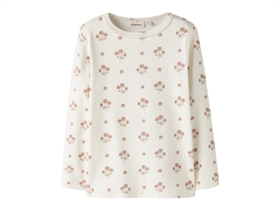 Lil' Atelier bluse i råhvid nuance med rosa blomsterprint