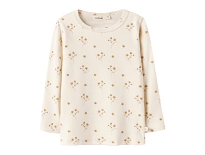 Lil' Atelier bluse i råhvid nuance med blomsterprint