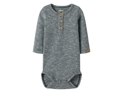 Name It rib body i mørkeblå nuance med knaplukning