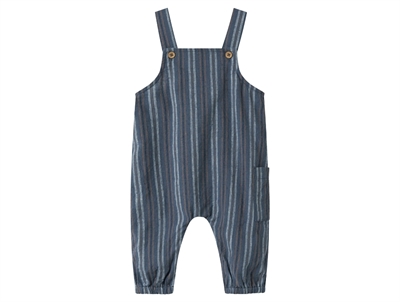 Name It overall i blå nuance med striber set forfra
