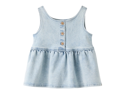 Lil\' Atelier denim top i lyseblå nuance set forfra