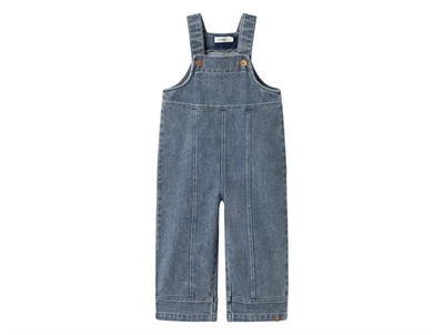 Lil' Atelier denim overalls i blå nuance med brede ben