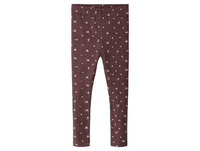 Name It leggings i brun nuance med blomsterprint