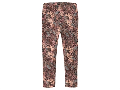 Name It leggings chocolate brown med blomsterprint