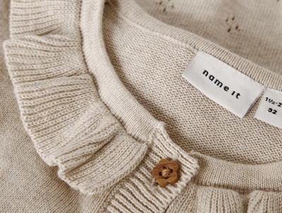 Name It strik cardigan peyote melange med pointelle mønster