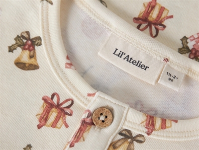Lil\' Atelier nattøj turtledove med juleprint
