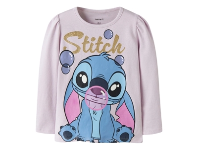 Name It bluse lavender fog med Stitch motiv