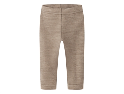 Lil' Atelier merinould leggings i lysebrun nuance